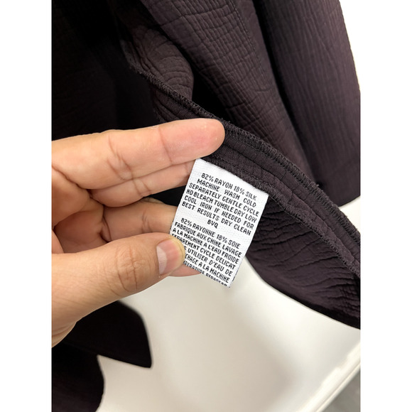 Eileen Fisher Silk Blend Sponge Blazer 3X Jacket Lagenlook Minimalist Boho Brown - Picture 8 of 16